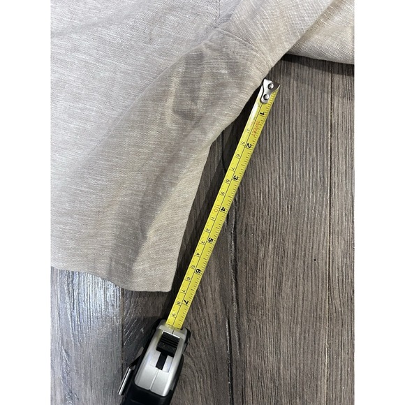 GAP Mens Pull-On Linen Shorts Lt KHAKI Size M Drawstring Pockets Comfort 1274 - Picture 8 of 10